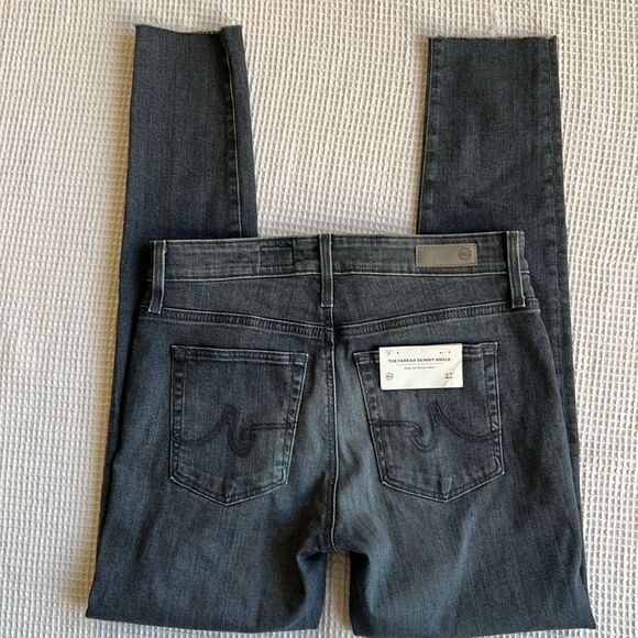 NWT AG Adriano Goldschmied Women’s Farrah Skinny Ankle Gray High Rise Jeans 27R - Picture 7 of 14